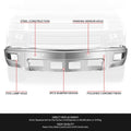 Chrome Front Bumper Face Bar w/Foglight Holes for Chevrolet Silverado 1500 (2014–2015)