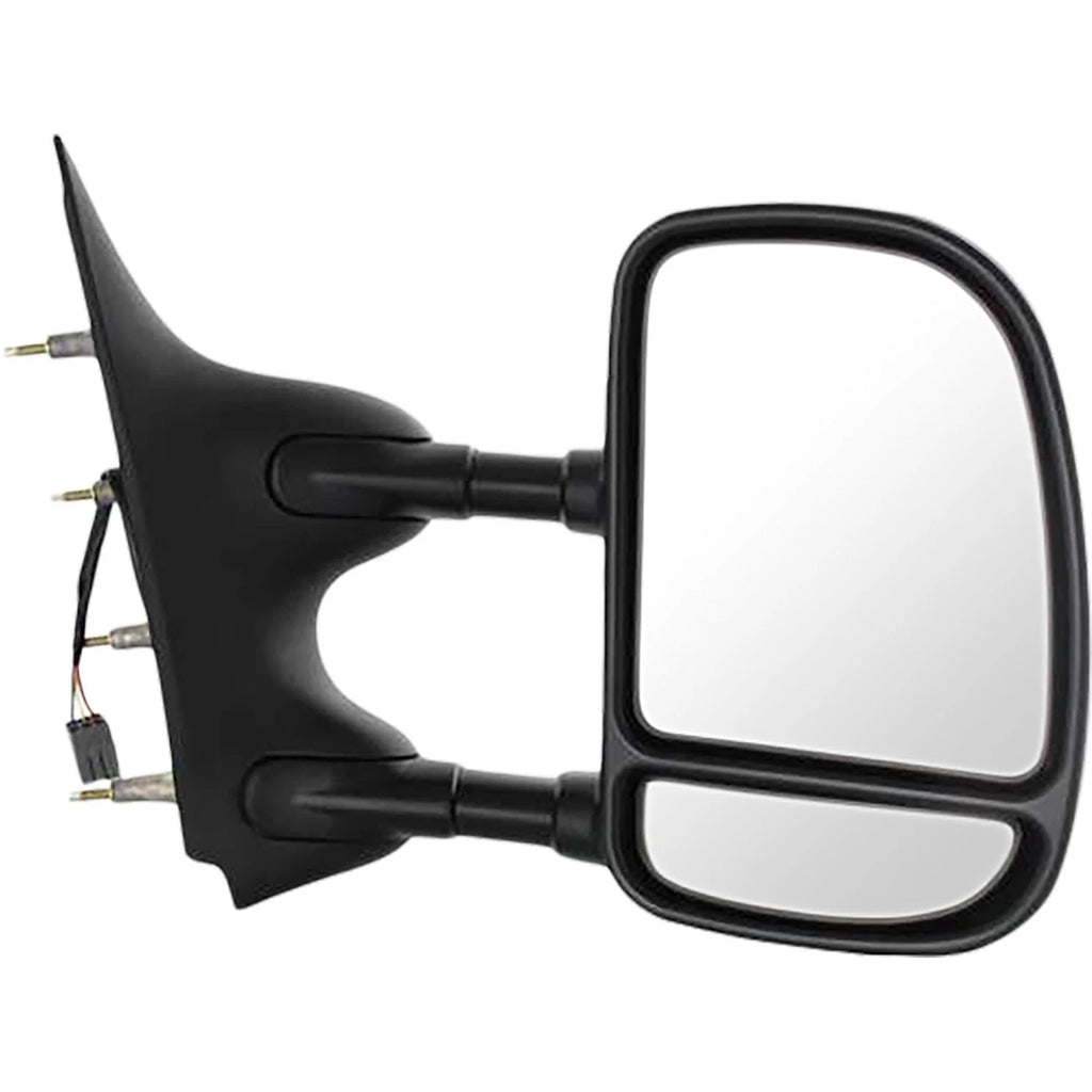 Towing Mirror Set for Ford E-350 Super Duty (2002–2008) Power Textured Black