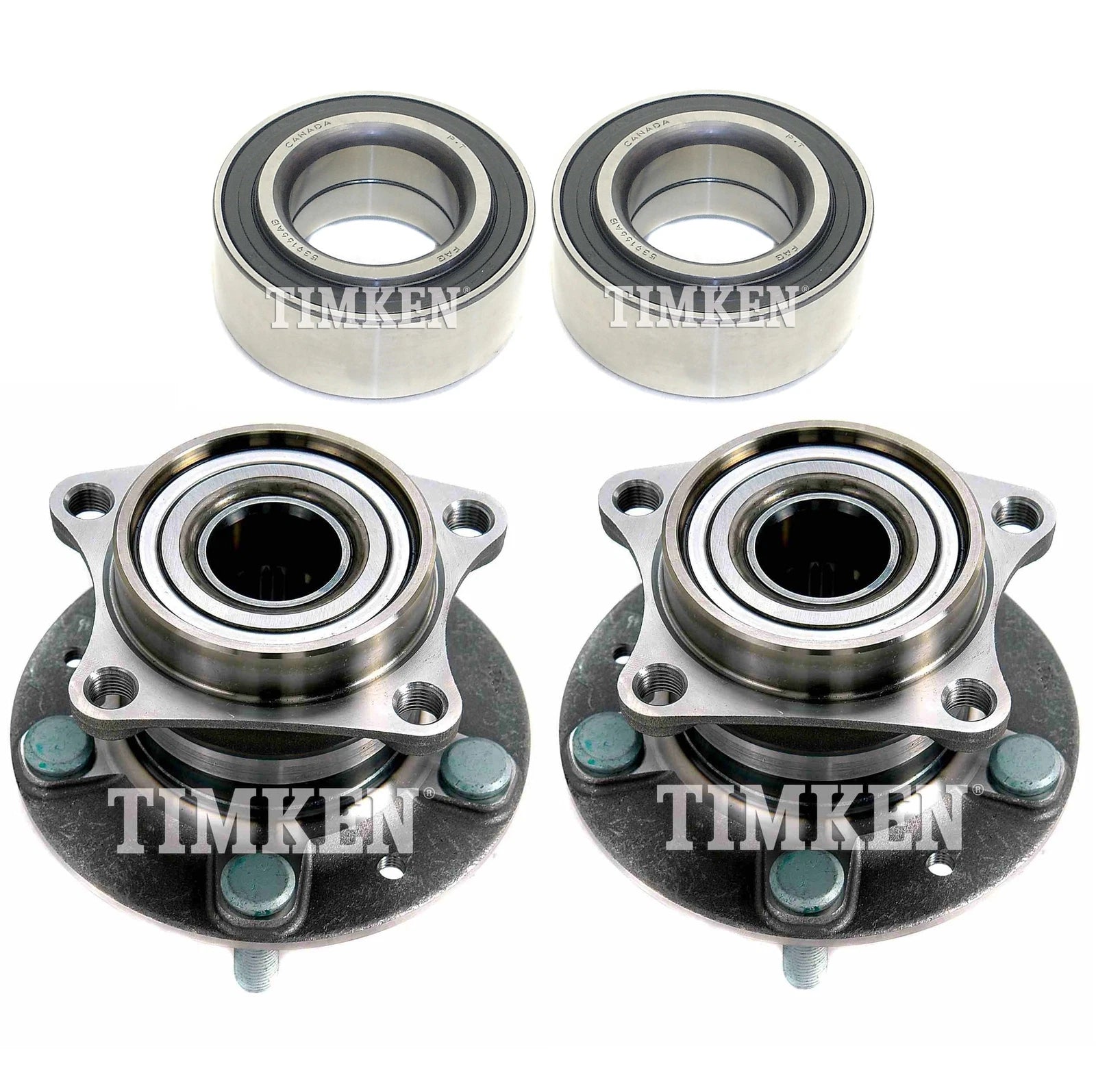 Front and Rear Wheel Bearing & Hub Assembly Kit for Mazda CX-7 (2007–2012)