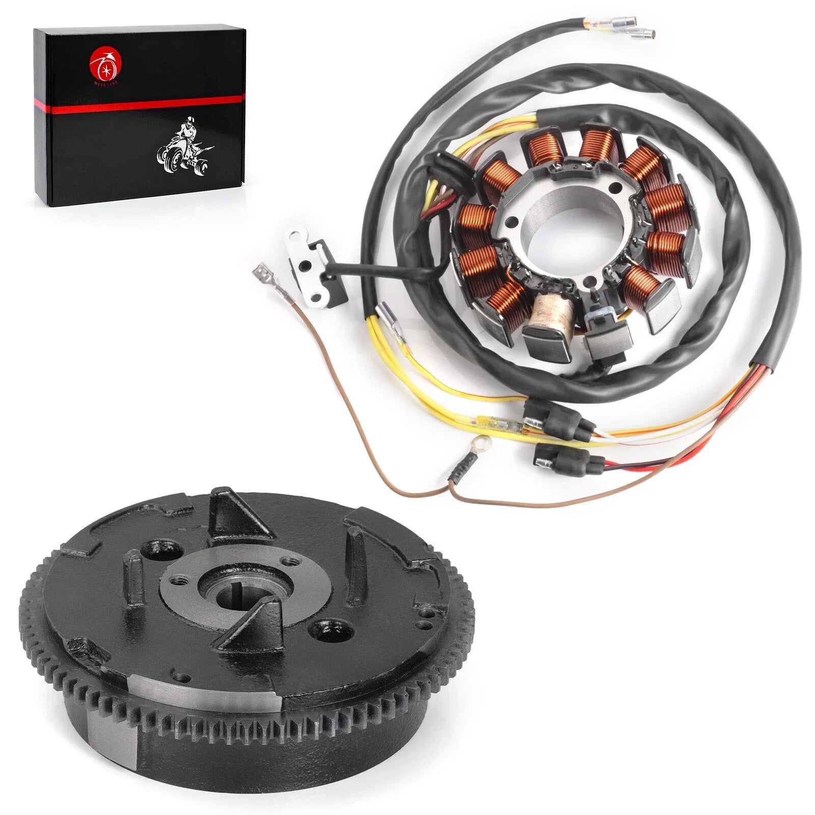 2 x Stator & Flywheel Rotor for Polaris Ranger 500 6x6 (2000–2001)