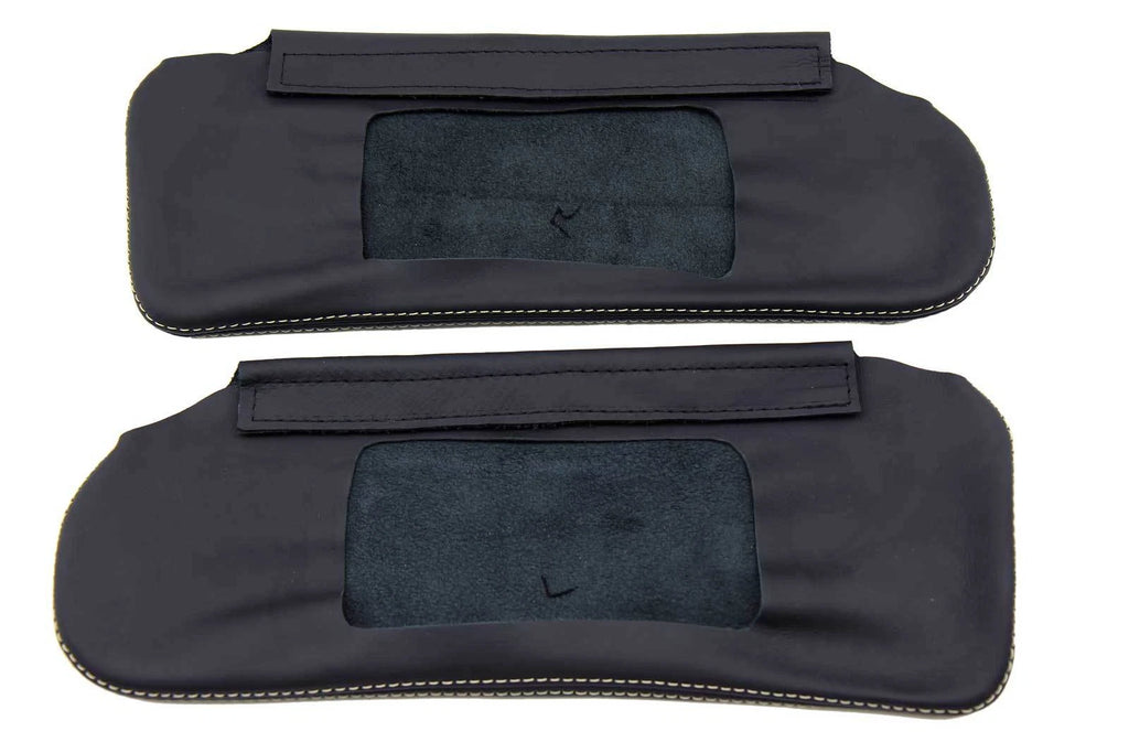 Sunvisor Leather Synthetic Covers for Camaro Firebird (1993–2002) Beige Stitch