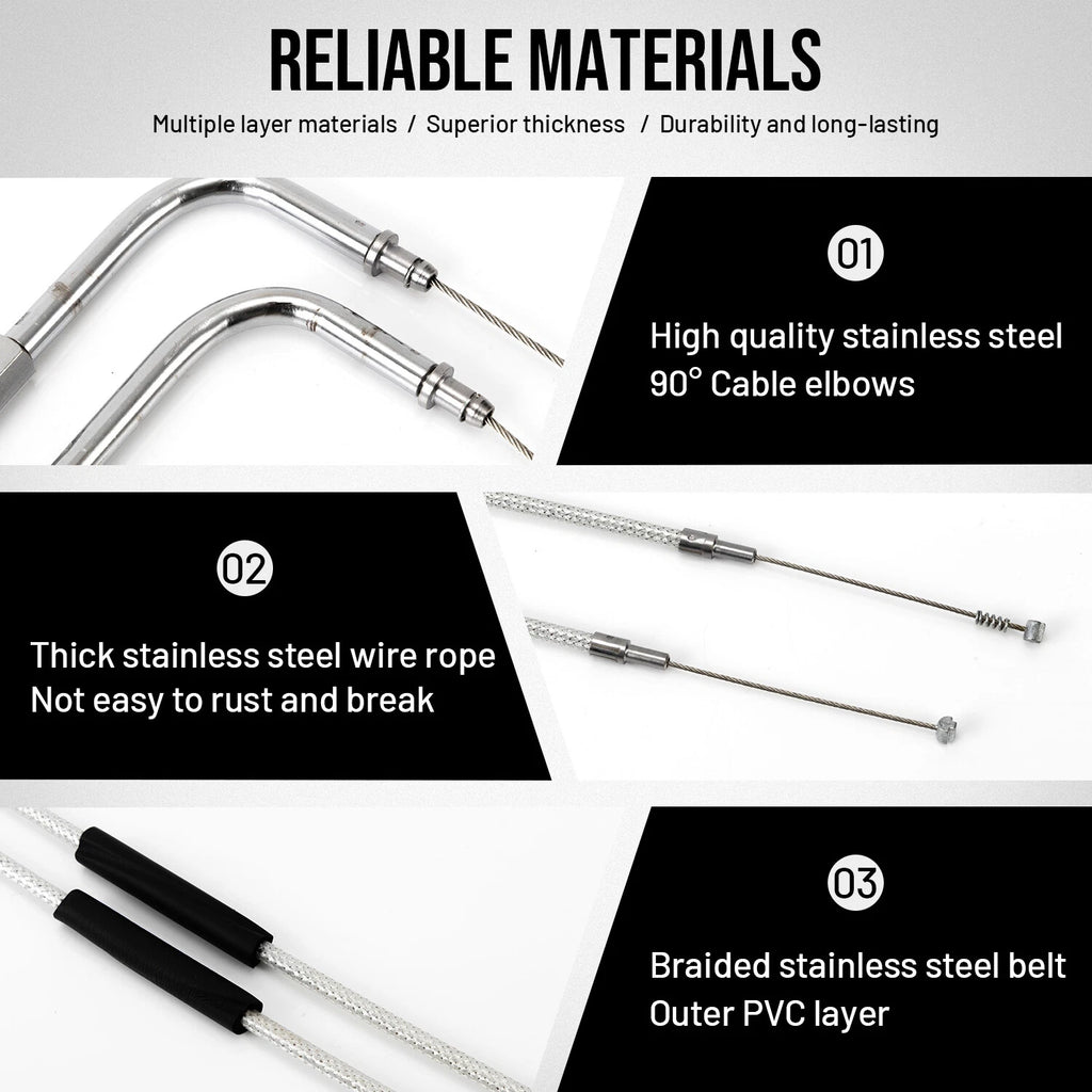 Throttle Cables for Harley Sportster Softail Dyna Touring (42")
