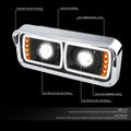 Full LED DRL Signal Projector Headlights for Freightliner Kenworth (1981–2019)