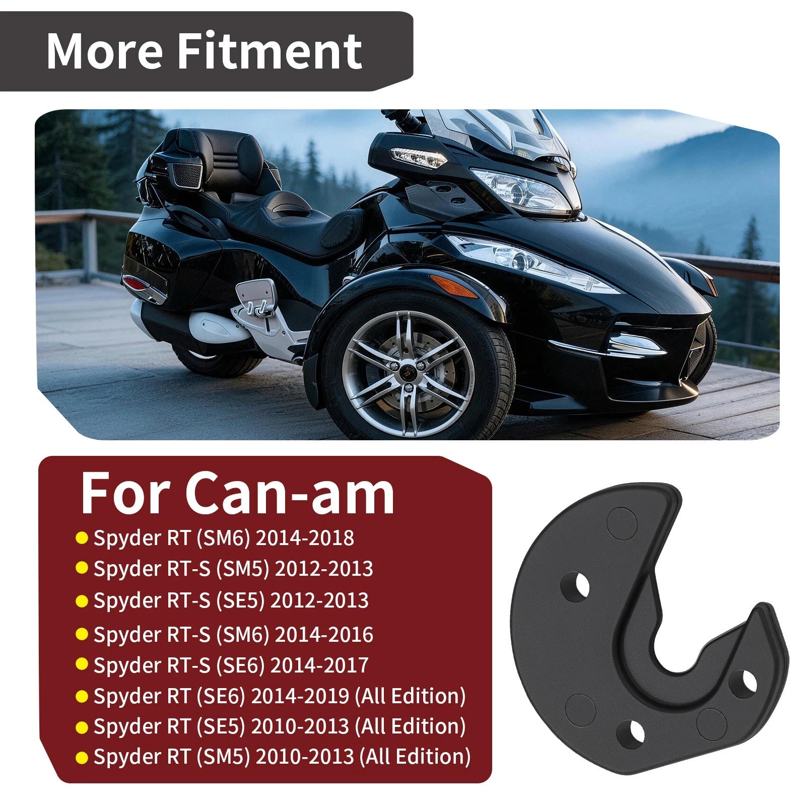 2 Console Assembly Housing Clips 219800158 for Can-Am Spyder RT SM5 SE5 (2010–2013)