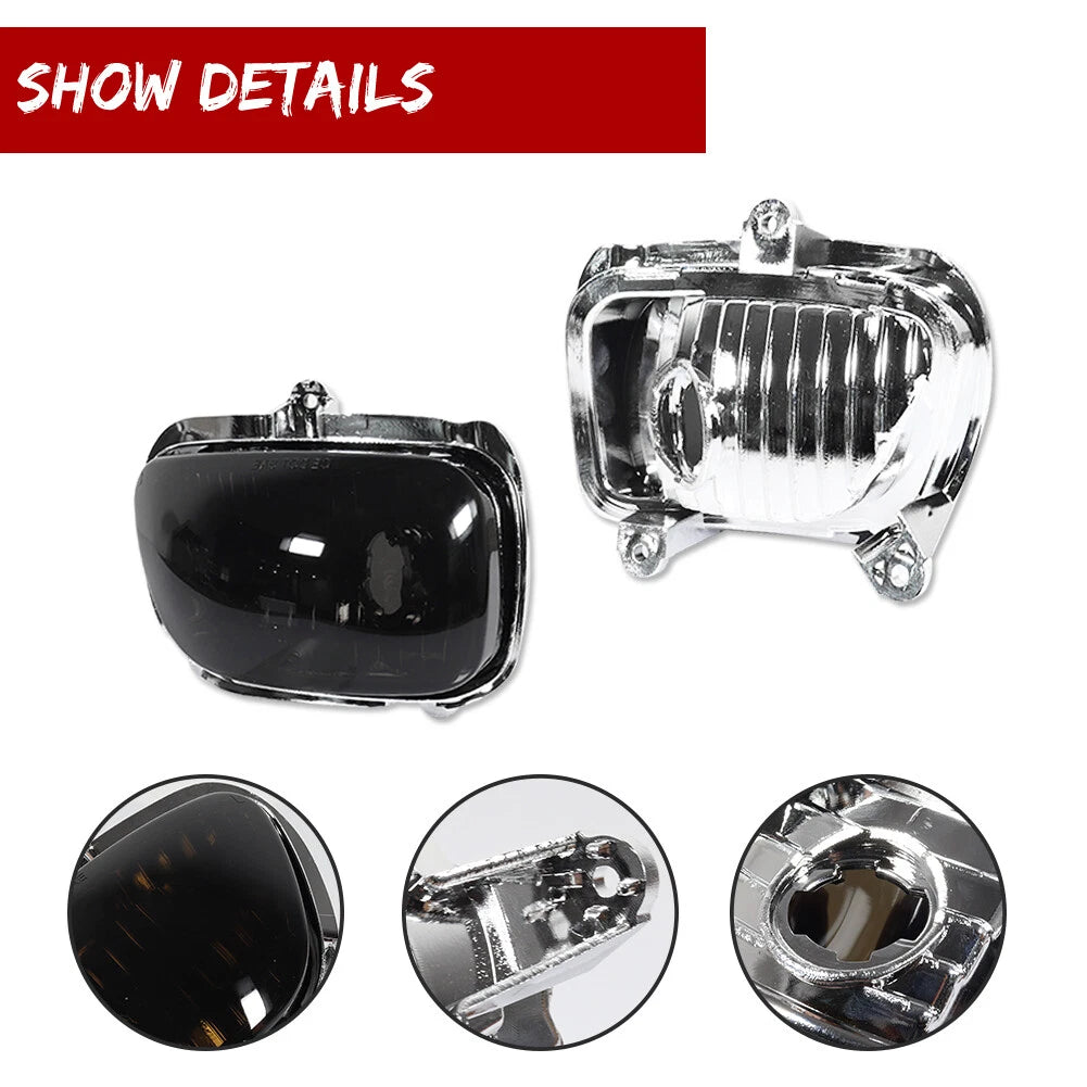 2X Smoked Front Turn Signal Lights for Honda Goldwing 1800 (2001–2017)