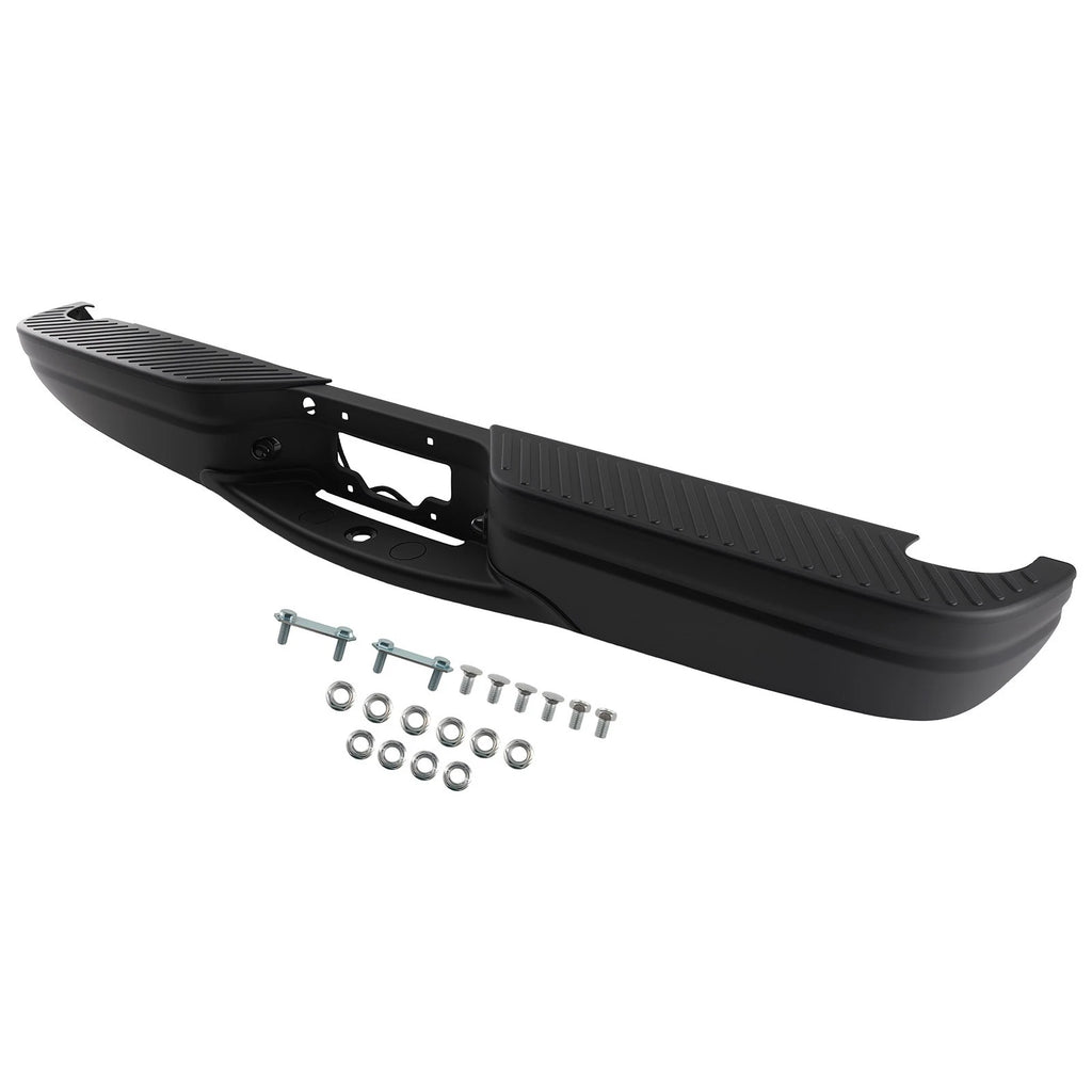 Black Rear Bumper for Ford F-250 XL XLT (1999) YL3Z17D826AA Steel Bolt-On