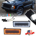 Smoke Switchback LED Turn Signal Lights for Jeep Cherokee Comanche (1984–1996)