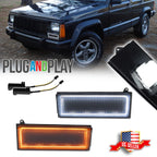 Smoke Switchback LED Turn Signal Lights for Jeep Cherokee Comanche (1984–1996)