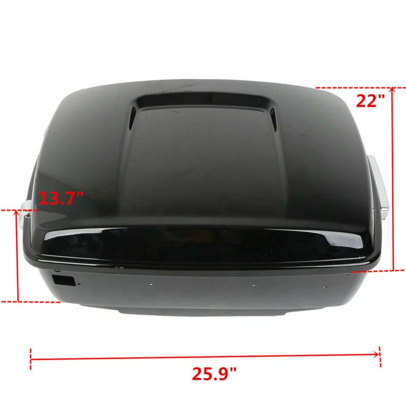 2X King Trunk Luggage Pad for Harley Touring (2009–2013) 12 Black
