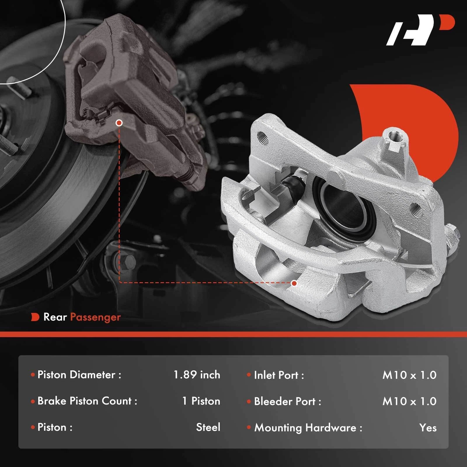 Rear Right Brake Caliper With Bracket for Toyota Land Cruiser (1998–1999)