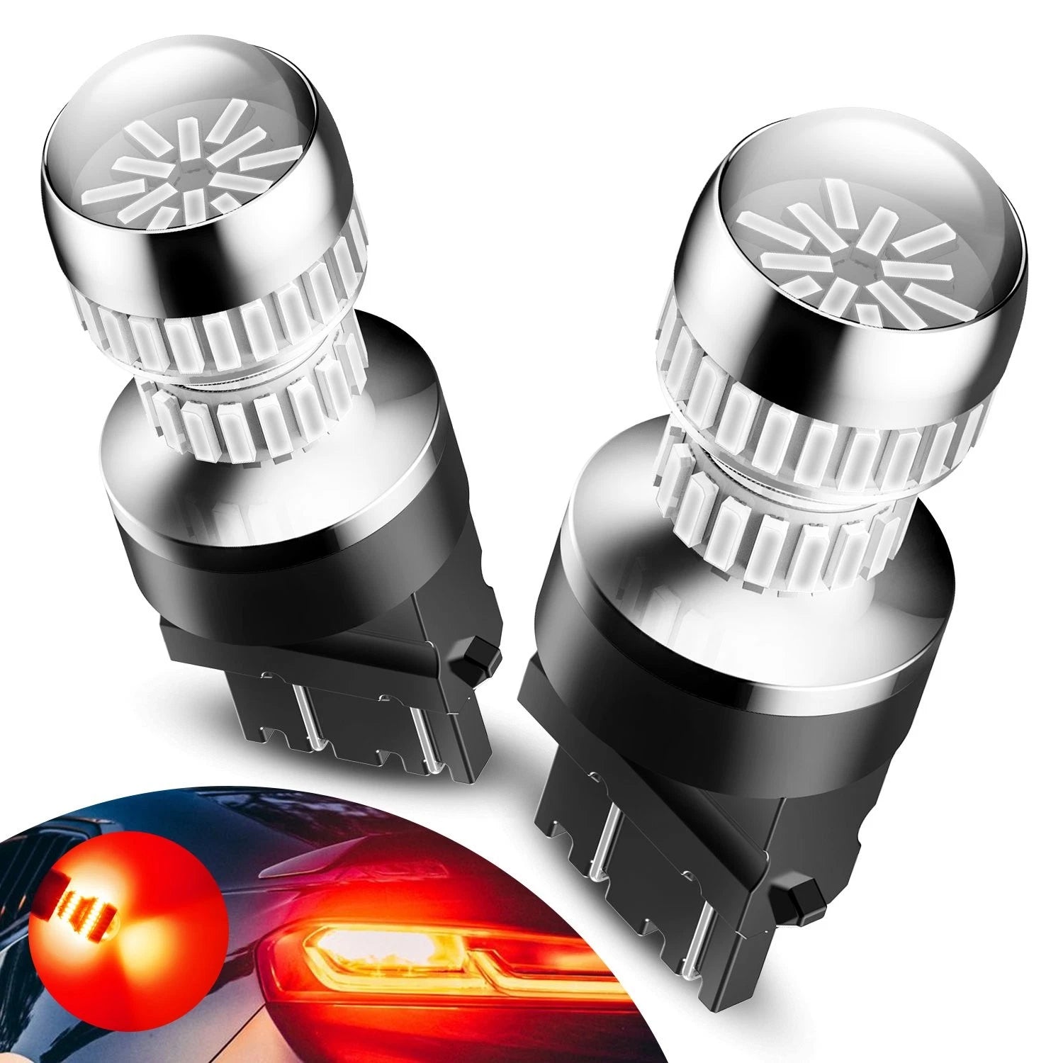 2X 3157 3156 Red LED Brake Stop Tail Bulbs for Ford F-150 (1997–2017)