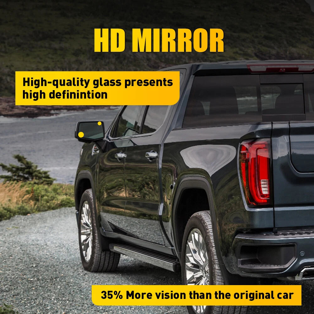 Heated Left Mirror Glass for Chevrolet Silverado 1500 GMC Sierra 1500 (2019–2023)