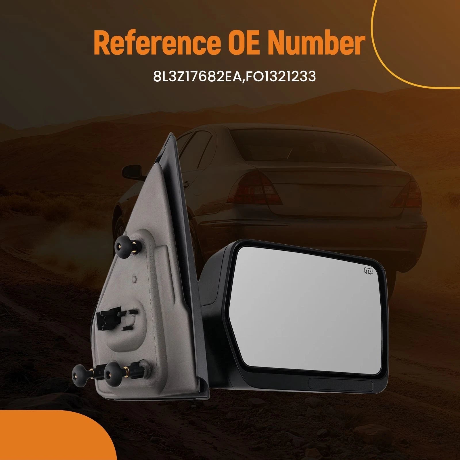 Power Door Mirror for Ford F-150 XL (2009–2014) 8L3Z17682EA Black