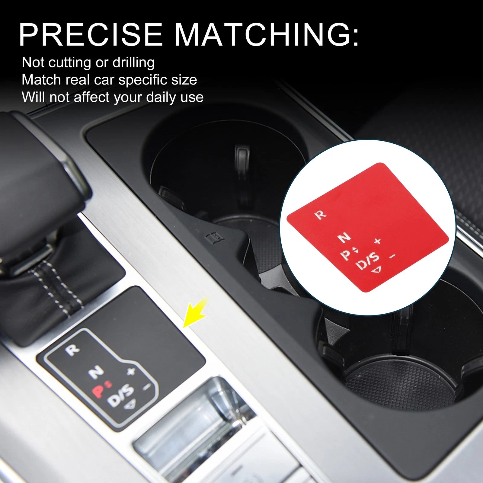 Gear Shift Panel Buttons Sticker for Audi A6 S6 A7 S7 Q7 SQ7 (2020–2023) Red