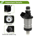 Fuel Injector No. 06164P8AA00 for Honda Civic EX (1999–2000) 1 Pc Black