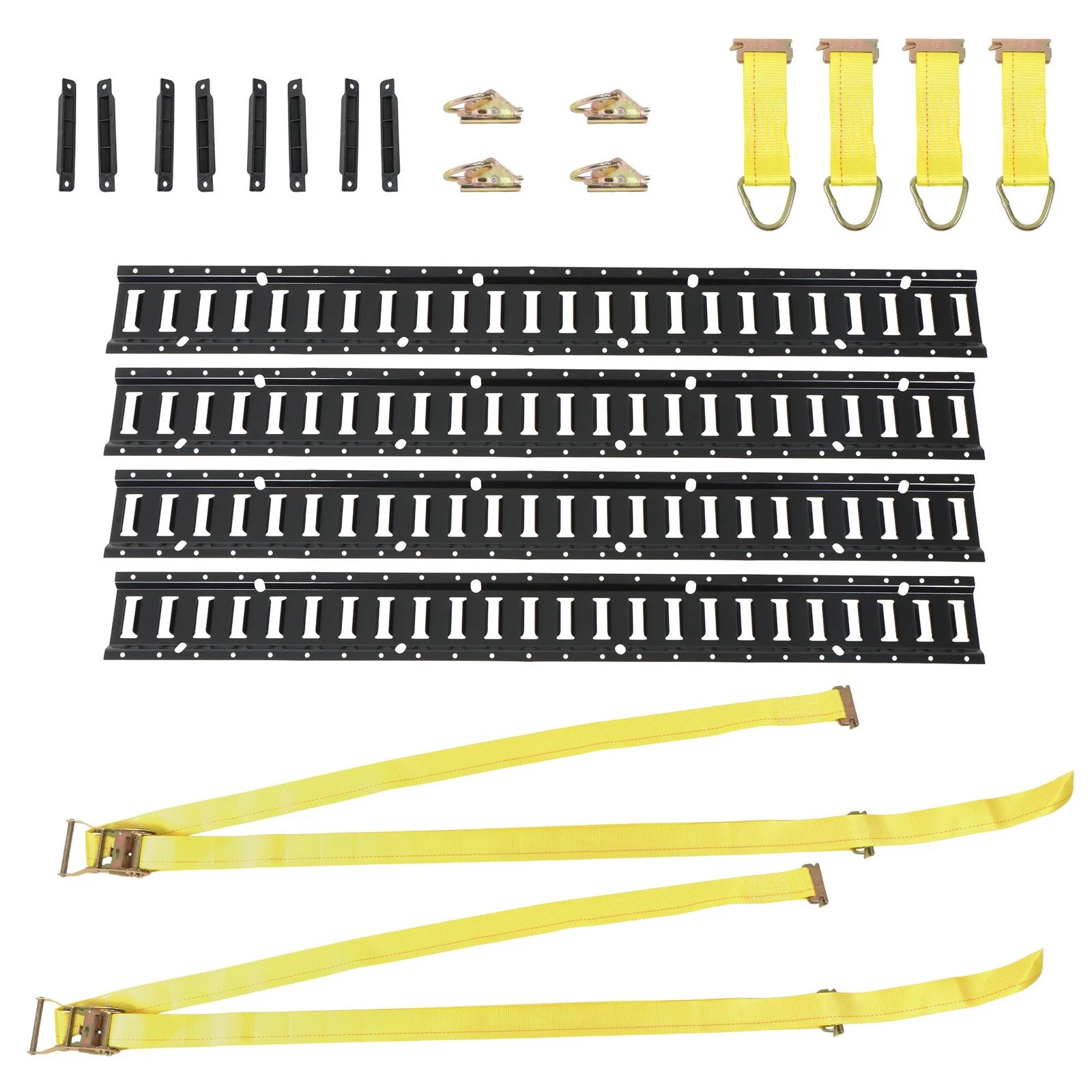 Set of 4 Heavy Duty E Track Tie Down Rails for Universal Cargo