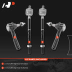 Set of 4 Front Inner Outer Tie Rods for Chevy Cruze Volt (2016–2019)
