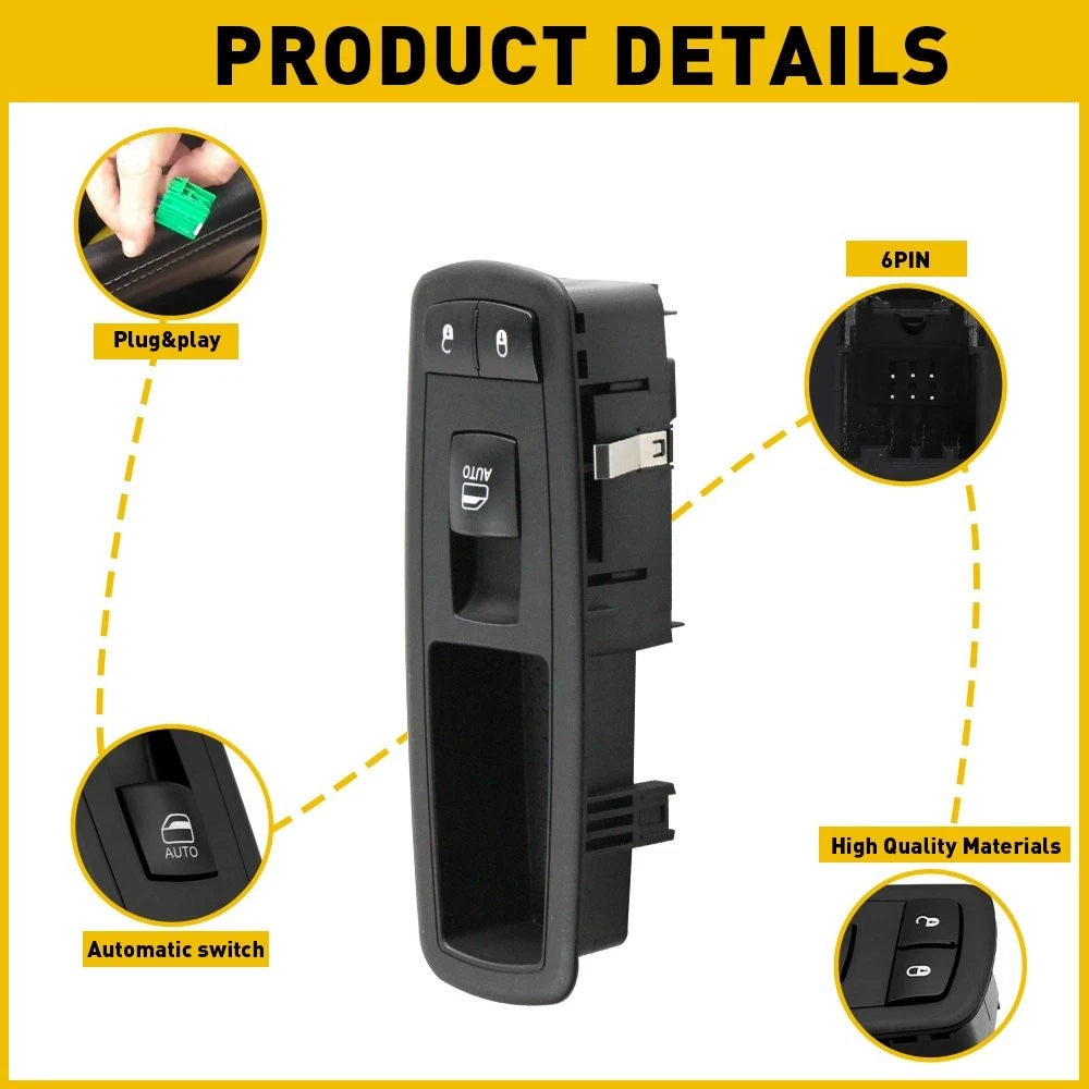 Front Right Door Window Switch Button for RAM 1500 2500 3500 4500 5500 (2011–2012)