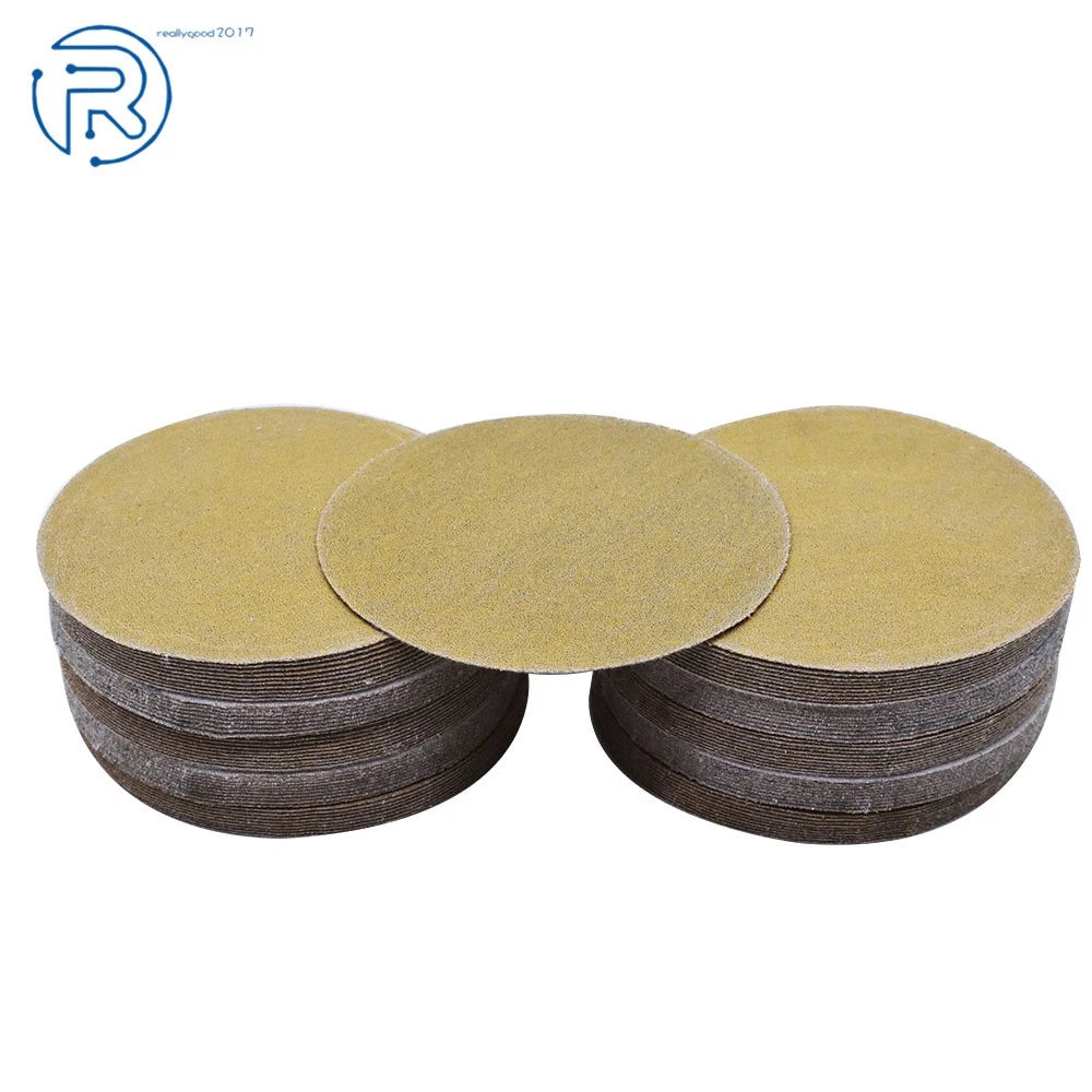 Set of 100 Hook and Loop Sanding Discs 5" 240 Grit