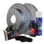 Front Brake Kit 305mm Drilled Rotors & Bosch Ceramic Pads for Silverado Sierra 1500 (2014–2023)