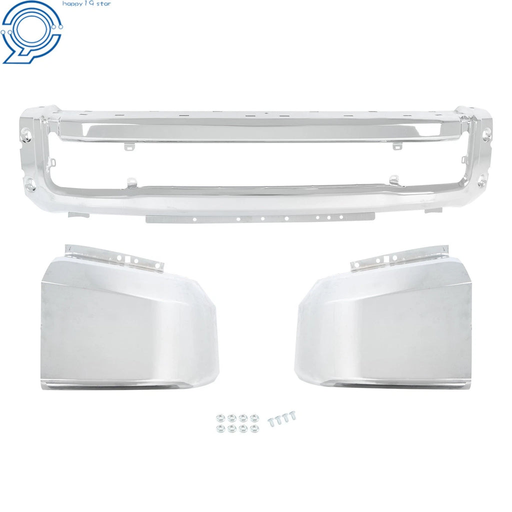 Steel Chrome Plated Split Front Bumper FO1002448 for Ford F-250 F-350 (2020–2022)