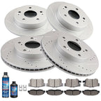 Brake Pads and Rotors Set for Honda Civic EX 2012 (1.8L, Drilled)