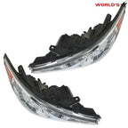 Halogen Headlight Set for Hyundai Sonata (2011–2014) Chrome Trim Amber Corner