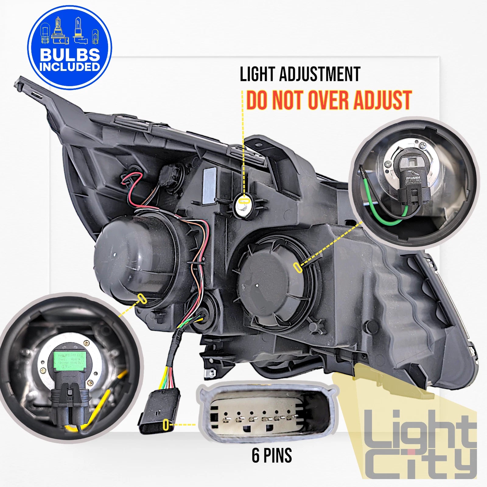 Driver Headlight Assembly LH for Chevy Equinox (2016–2017)