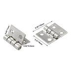 50pcs Mini Hinge for Jewelry Chest Craft Cabinet Wine Box (12x13mm) Silver