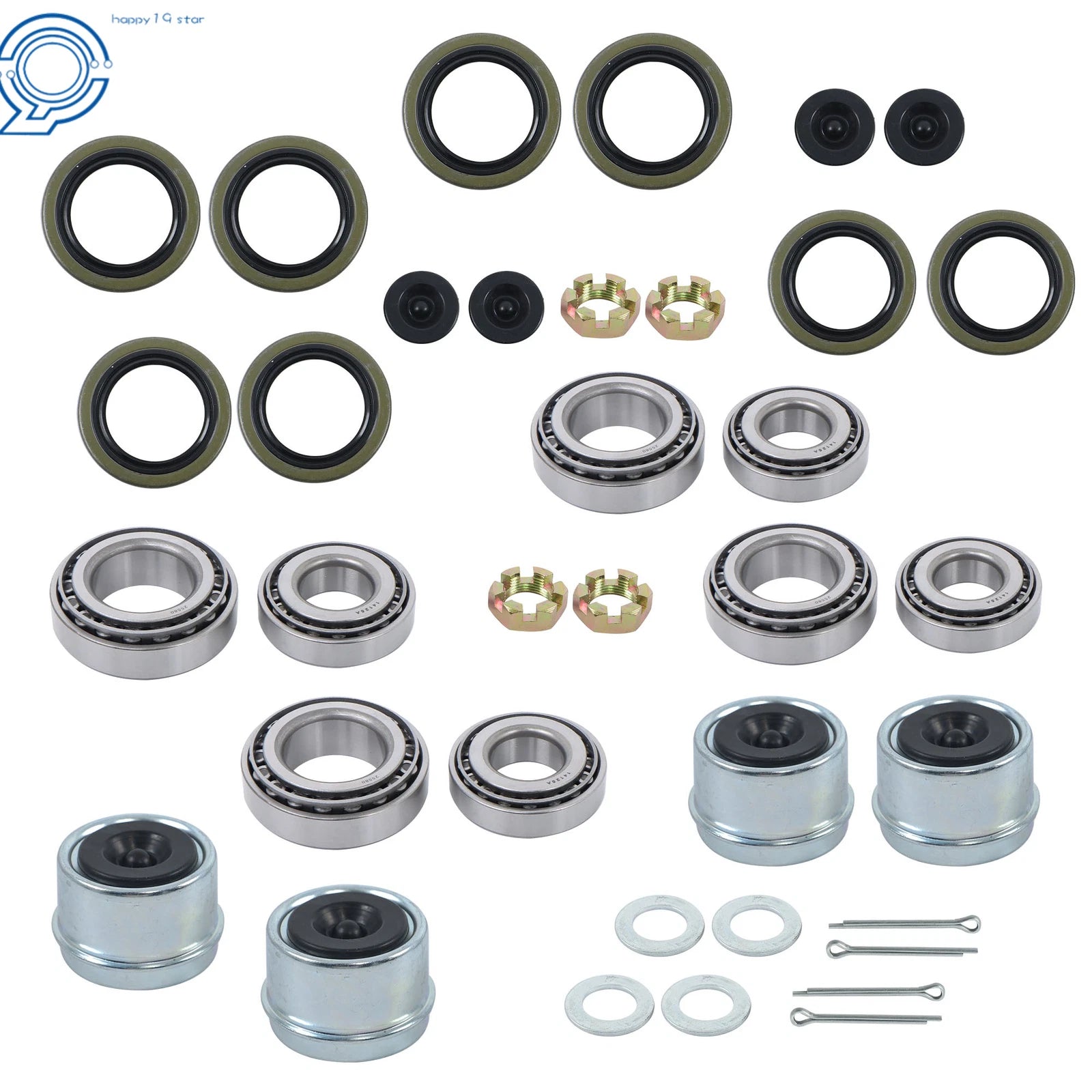 Set of 4 Trailer Hub Wheel Bearing Kit for 5200-7000lbs Axles