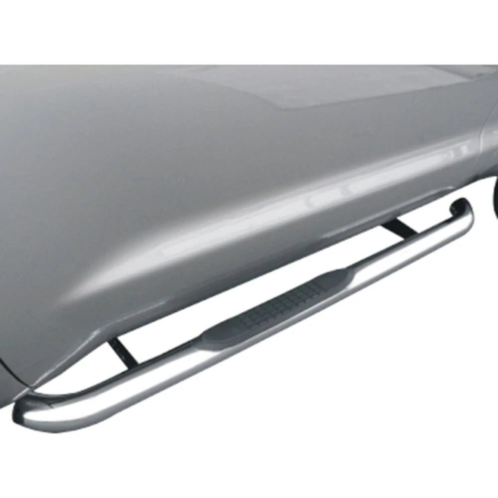 3in Round Bent Nerf Bar w 1 Pad Step for Chevrolet Silverado Sierra (2007–2019)