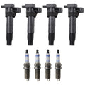 Set of 4 Ignition Coils & Spark Plugs for Kia Optima (L4 VIN 8)