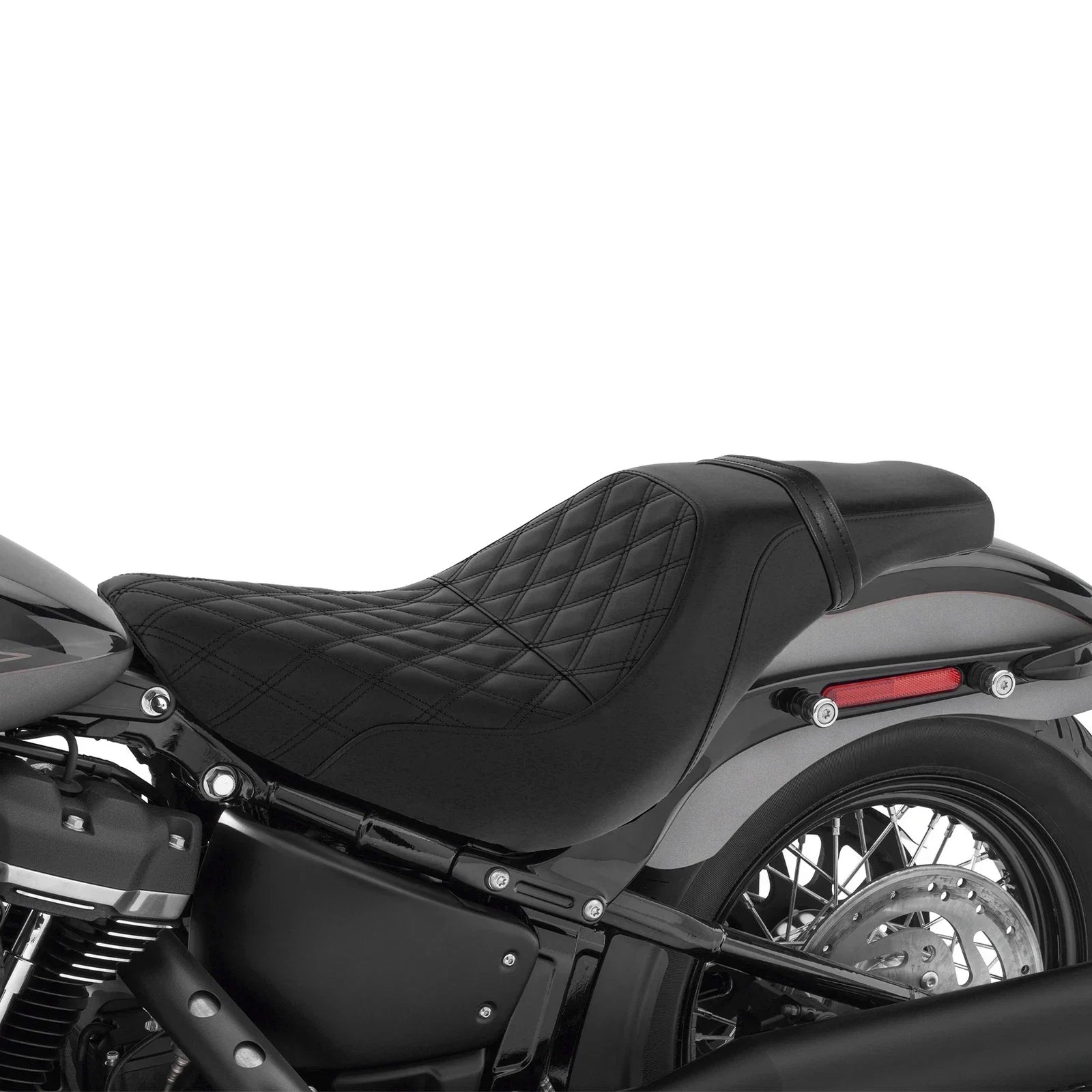 Black Driver Passenger Seat for Harley Street Bob Softail Slim (2018-2025)