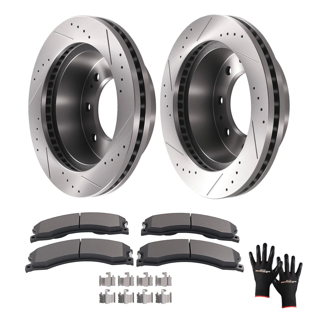 Front Brake Rotors and Pads Kit for GMC Sierra 2500 3500 HD (2011–2019)