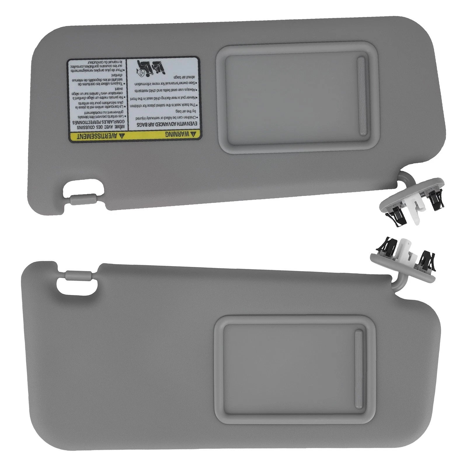 Set of 2 Gray Interior Visors for Toyota RAV4 (2006-2013)