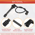 Set of 4 Spark Plug Wire Ignition Coil Cables No.32722P03000 for Honda Civic (1991–1995)
