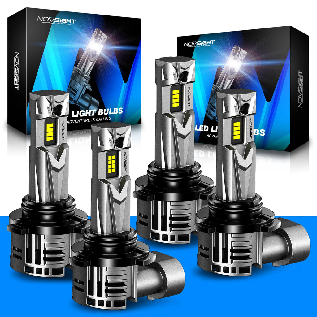 Pack of 4 NOVSIGHT LED Headlight Bulbs 18000LM 6500K 70W (11-18V)