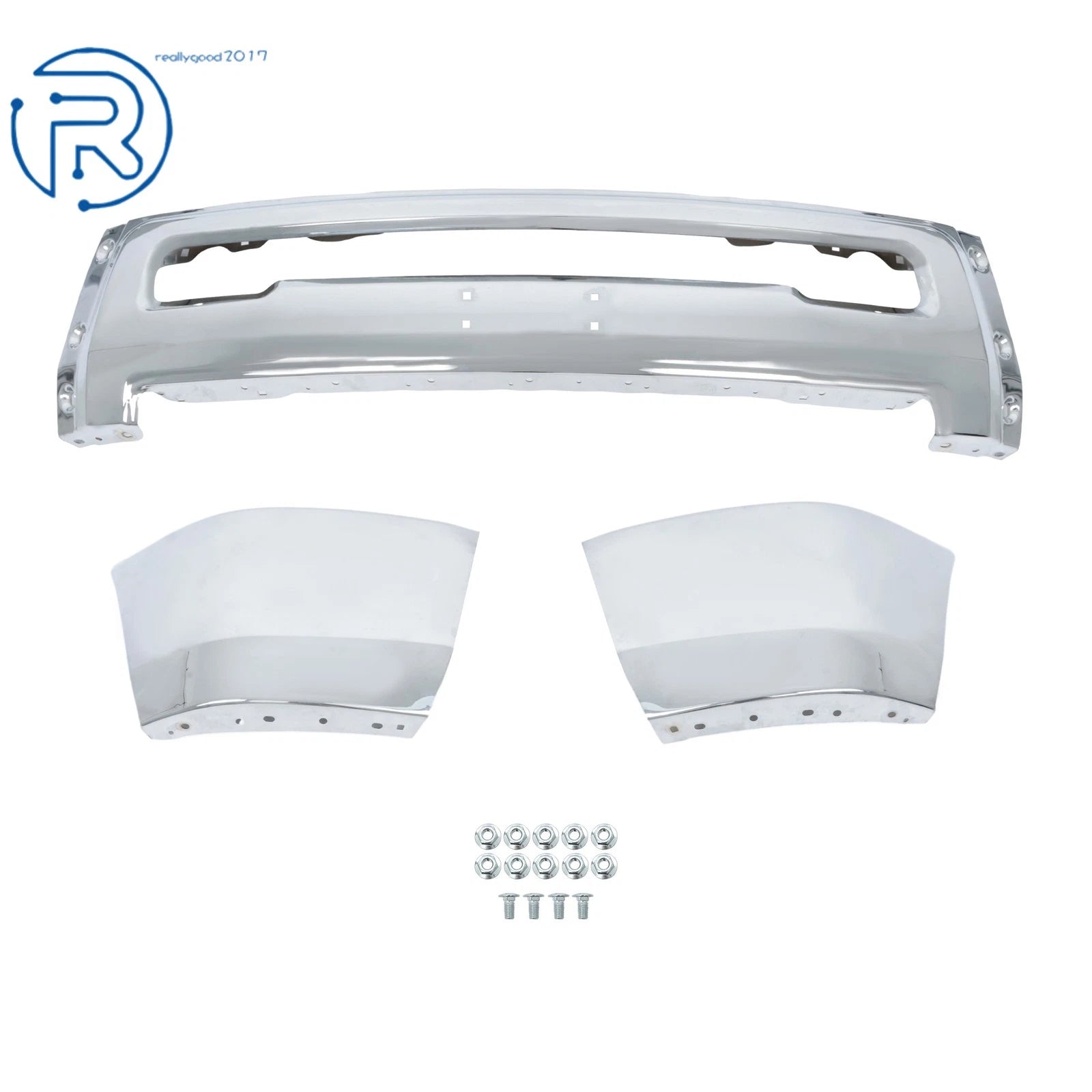 Chrome Split Style Front Bumper Face Bar for RAM 2500 3500 (2010-2018)