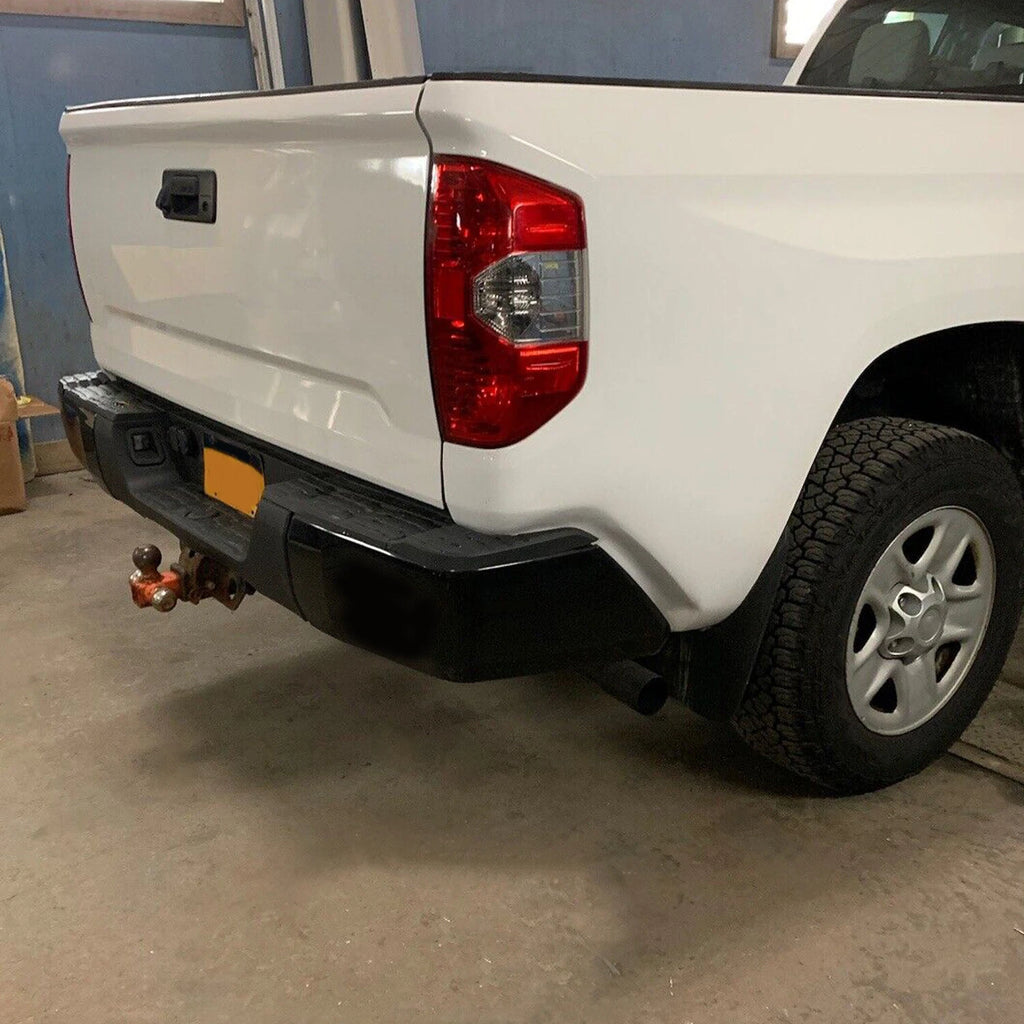 Rear Step Bumper for Toyota Tundra (2014–2021) Black Face Bar & Pads