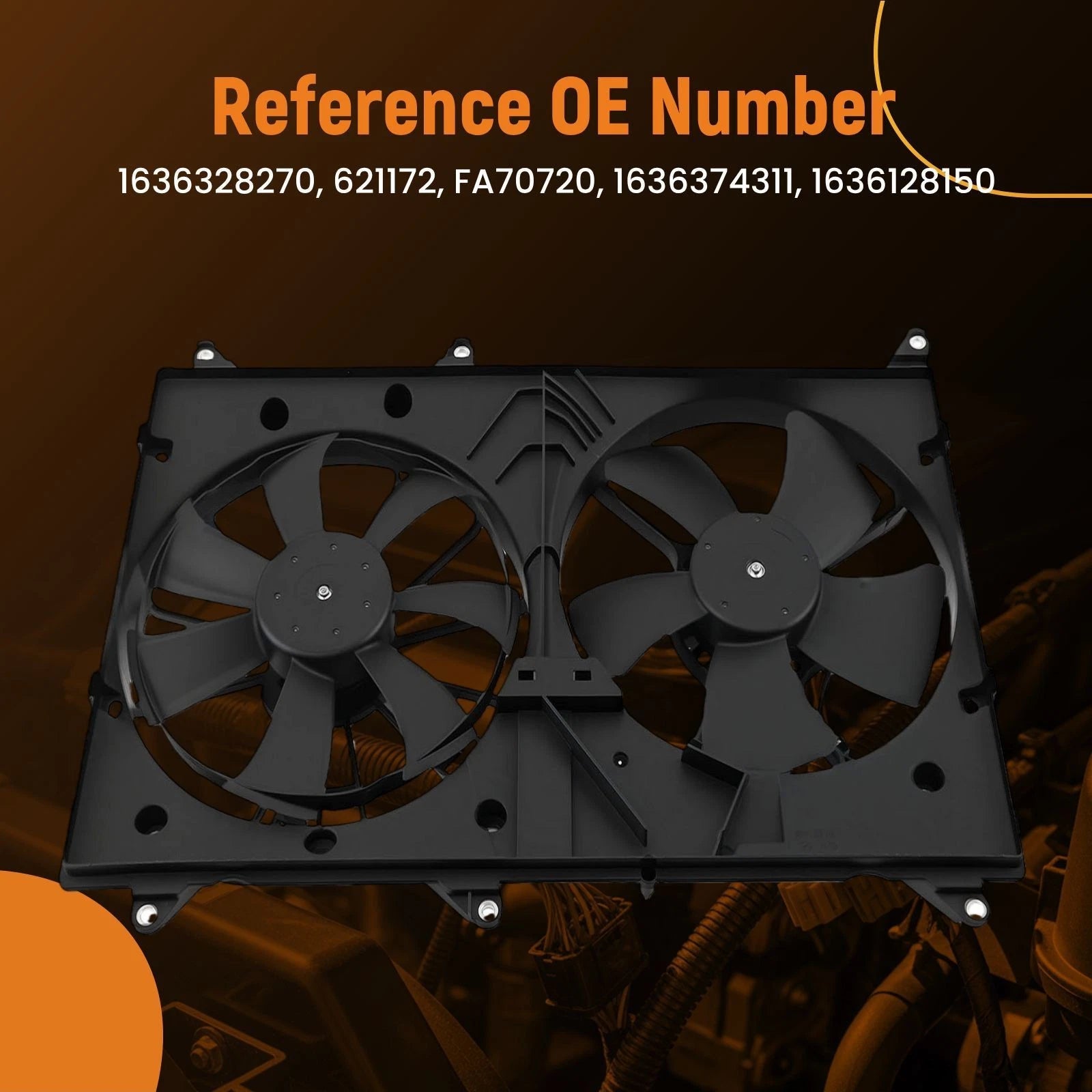 Dual Electric Radiator Cooling Fan for Toyota Highlander (2001–2007)