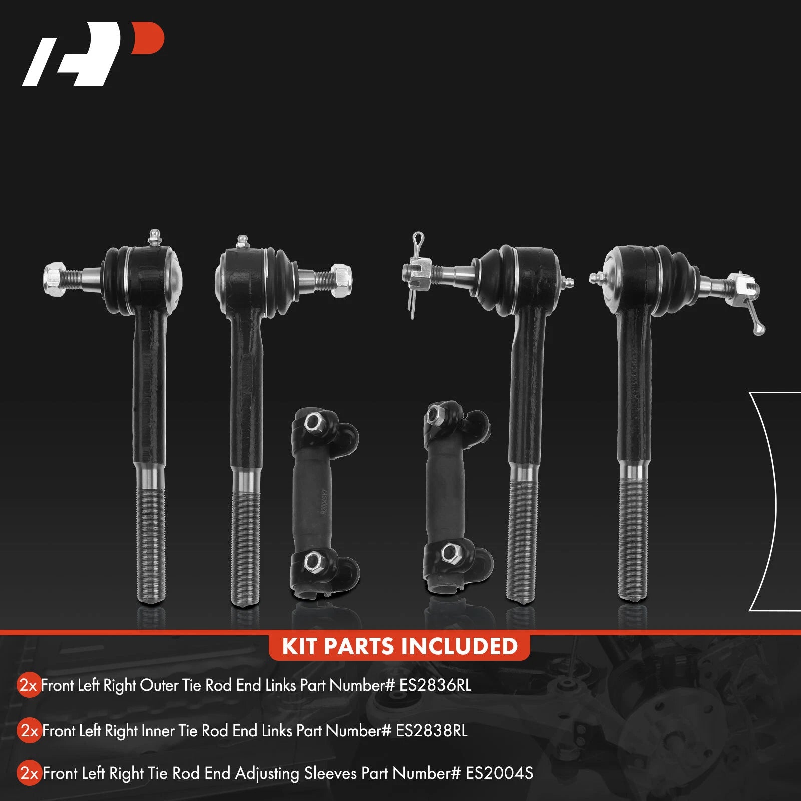 Set of 6 Inner Outer Tie Rods for Chevy Tahoe Blazer GMC Yukon (1995–2006)