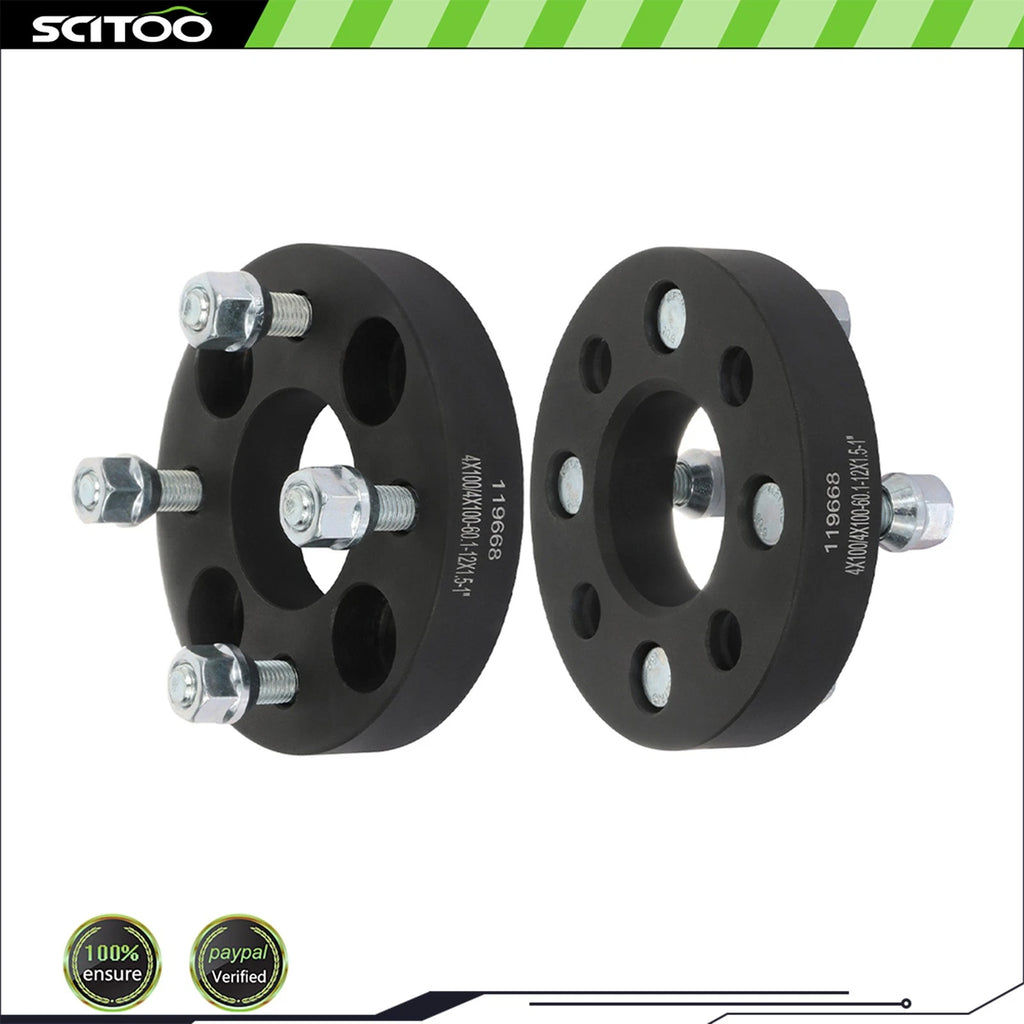 2X 1" Wheel Spacers 4x100 12x1.5 for Toyota Corolla Yaris Scion xB Mazda Miata