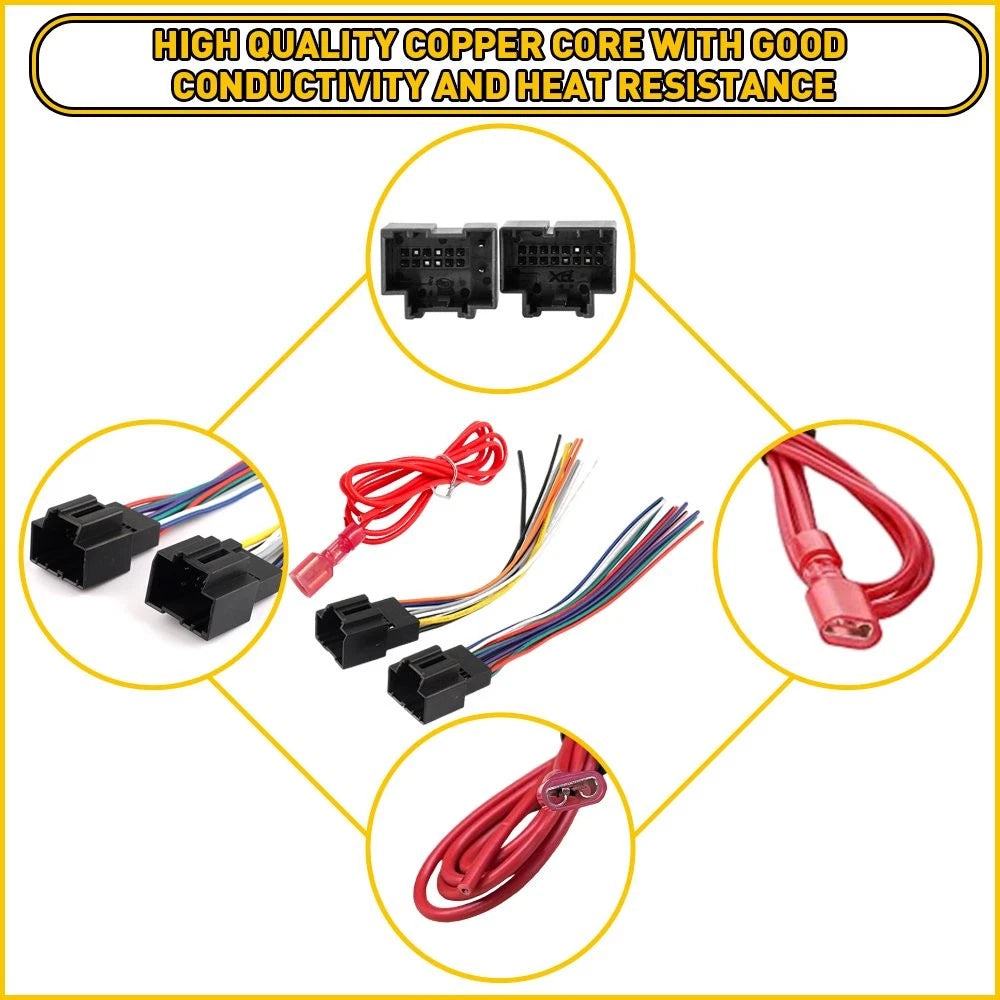 Car Stereo Wiring Radio Harness Adapter for Cadillac Chevy (2007–2014)
