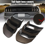 Tail Light Lamp Cover Trim Bezels for Ford Mustang (2018–2021) Black