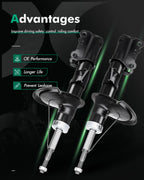 Front Shocks Struts for Volvo S60 (2001–2009), S80 (1999–2006), V70 (2000–2007)