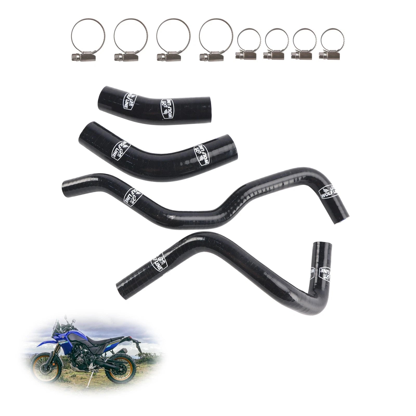 Silicone Radiator Coolant Hose Kit for Yamaha Tenere 700 (2019–2024)