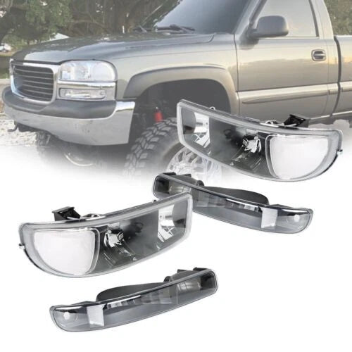 Set of 2 Headlight Assemblies for GMC Sierra 1500 Yukon (1999–2007)