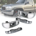 Set of 2 Headlight Assemblies for GMC Sierra 1500 Yukon (1999–2007)
