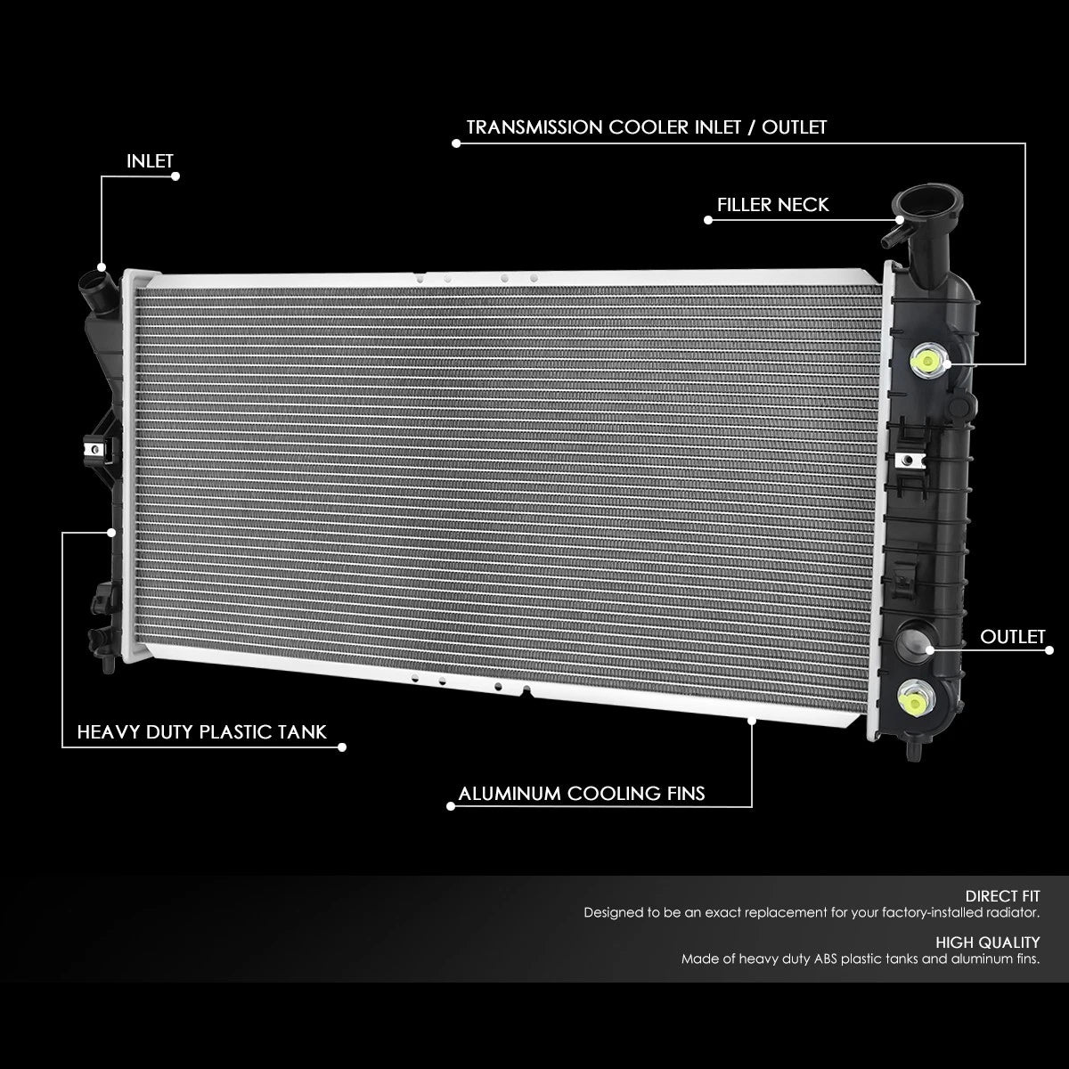 Full Aluminum Radiator for Buick Regal, Chevy Impala (2000–2004) DPI 2351