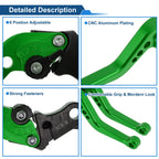 Adjustable Short Brake Clutch Levers for Honda CB599/CB600 Hornet (1998–2006) Green